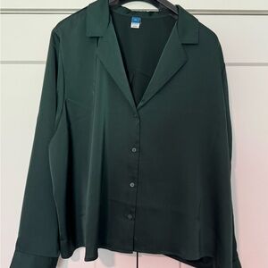 Old Navy Green Long Sleeve Button Down Shirt